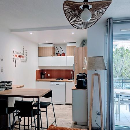 Ferienwohnung F2 garage box WiFi terasse clim Gare Fac Eco Richter Montpellier Exterior foto